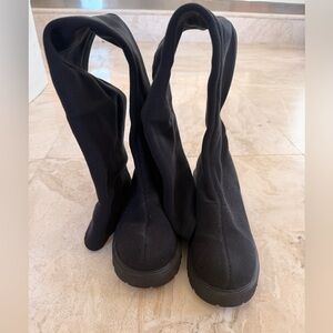 Camper Boots Womens Size 38/US 7.5 Black Stretch Over-The-Knee Platform Tall